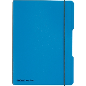 Carnet de notes my.book Herlitz, format A5, plastique, 40 feuilles quadrillées, bleu