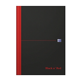 Carnet de notes OXFORD B&R DIN A4, quadrillé, 96 feuilles, noir/rouge
