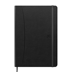 Carnet de notes Oxford Signature, DIN A5, 80 feuilles, ligné, avec marge gauche, Optik Paper®, noir