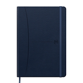 Carnet de notes Oxford Signature, DIN A5, 80 feuilles, quadrillé, marge gauche, Optik Paper®, bleu foncé