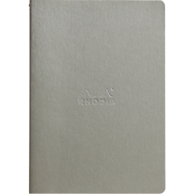 Carnet de notes Rhodia, 32 feuilles, DIN A5, 90 g/m², ligné, argenté