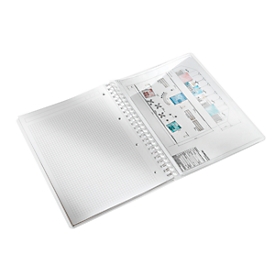 Carnet de notes WOW 4638 LEITZ, format A4, quadrillé, rose