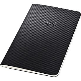 Carnet mensuel Sigel Conceptum 2026 C2685, A6, 64 pages, 1 an, 2 pages pour 1 mois, papier/plastique PEFC®, noir