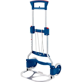 Carretilla para sacos RuXXac-cart Business, hasta 125 kg, correa tensora elástica, ruedas fijas, aluminio/tubo de acero/plástico, azul-rojo-plata
