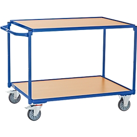 Carrito de transporte con mesa ligero fetra®, 2 niveles, 1000 x 700 mm