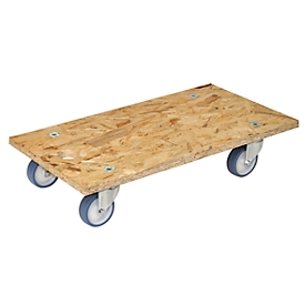 Carrito de transporte Wagner OSB 1173, L 580 x An 300 x Al 110 mm, capacidad de carga 250 kg, con orificio de agarre