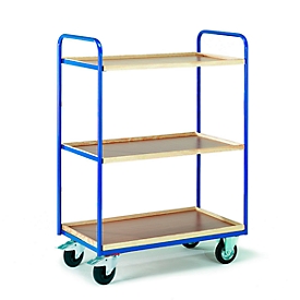 Carro con pisos con 3 niveles de caja, 775 x 475 mm