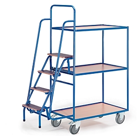 Carro con pisos con escalones, 3 niveles
