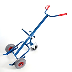 Carro para barril con rueda de soporte, 1600 x 700 mm, aire