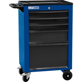 Carro portaherramientas BASIC, 5 cajones, azul