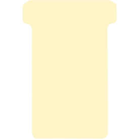 Cartes à rainure en T, format 2, L 48 x H 85 mm, pour éléments de panneau 63/48 mm, étiquetables, papier certifié FSC®, blanc crème, 100 pcs.