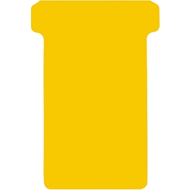 Cartes à rainure en T, format 2, L 48 x H 85 mm, pour éléments de panneau 63/48 mm, étiquetables, papier certifié FSC®, jaune, 100 pcs.