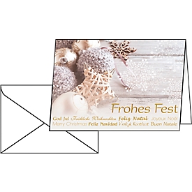Cartes de Noël « Sentiment de Noël », format A6, carton brillant, enveloppe incluse, 25 p.