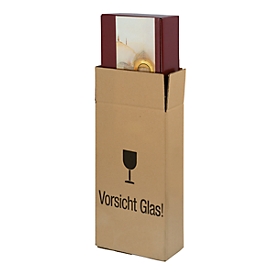 Carton d’expédition avec PTZ, pour 2 bouteilles, 25 p.