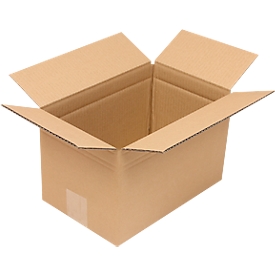 Carton pliable à 2 cannelures, carton ondulé, brun, optimisé aux dimensions d'une palette européenne, 280 x 180 mm