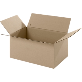 Cartons pliables et ondulés, 1 cannelure, 300 x 215 x 140 mm