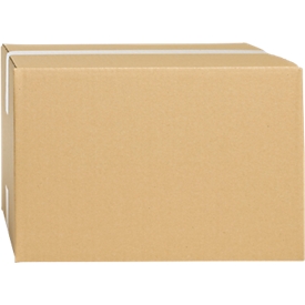 Cartons pliables et ondulés, 1 cannelure, 325 x 295 x 160 mm, brun