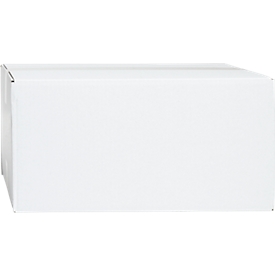 Cartons pliables et ondulés blancs, 1 cannelure, 400 x 300 x 200 mm