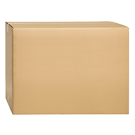Cartons pliables et ondulés, double cannelure, 800 x 600 x 600 mm, brun