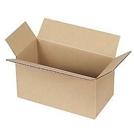 Cartons pliants, 1 cannelure, cannelure fine, L 200 x P 100 x H 100 mm, brun, 20 pièces