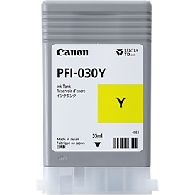 Cartouche d'encre jaune Canon PFI-030Y, 55 ml, pack individuel