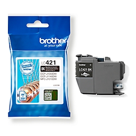 Cartouche d'encre originale Brother LC-421BK, pack individuel, noir