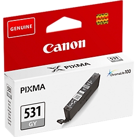 Cartouche d'encre originale Canon CLI-531 GY (6122C001), jusqu'à 515 pages, pack individuel, gris