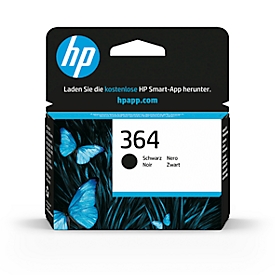 Cartouche d'encre originale HP 364, pack individuel, noir