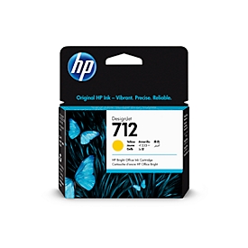 Cartouche d'encre originale HP 712, pack individuel, jaune