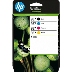 Cartouche d'encre originale HP 937 (6C400NE), jusqu'à 1450 pages ou 800 pages, multipack, CMYK