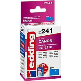 Cartouche d'imprimante Edding compatible avec CLI-521C Canon