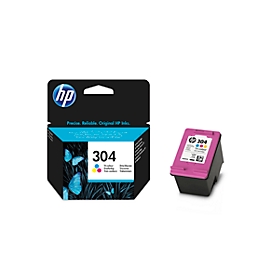 Cartouche d'imprimante n° 304 HP, trois couleurs, cyan, magenta, jaune N9K05AE