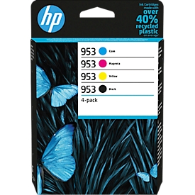 Cartouches d'encre originales HP 953 CMYK, Mixpack, cyan, magenta, jaune, noir