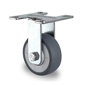 CASCOO Bokwiel P2T2, met wiel ø 50 mm x B 19 mm, velg van polypropyleen, loopvlak van elastomeer, grijs, kogelgelagerd, tot 50 kg