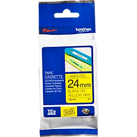 Casete de cinta Brother TZe-651, 24 mm, amarillo/negro