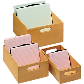 Casier à fiches HAN, bois, format A5, 500-900 fiches