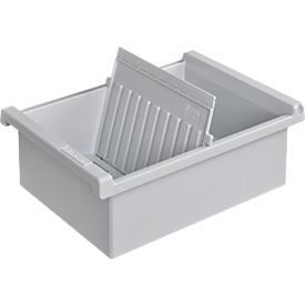 Casier à fiches HAN, plastique, A6 paysage, gris