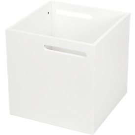 Casier de rangement Berlin, en bois aggloméré robuste, 340 mm, blanc
