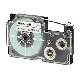 CASIO® labeltape XR-6WE1, 6 mm breed, wit