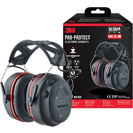Casque antibruit 3M Pro-Protect, électronique, Bluetooth, SNR 30 dB, jusqu'à 60 h, arrêt automatique, fonctionnement sur batterie