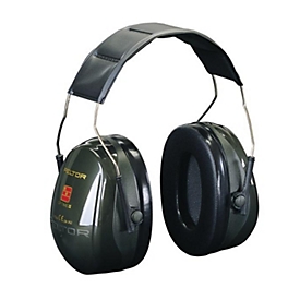 Casque antibruit PELTOR OPTIME II, EN 352-1-3, SNR 31 dB, réglable en continu, vert foncé