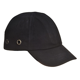 Casquette antichoc Portwest PW59, visière de 70 mm, trous d'aération, taille réglable, EVA et coton, noir