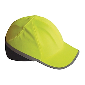 Casquette antichoc Portwest PW79, visière de 70 mm, trous d'aération, fermeture velcro ajustable, ABS et coton, jaune