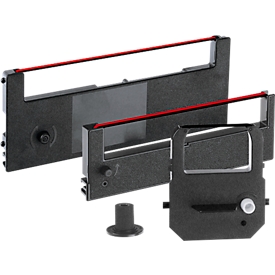Cassette d'impression pour pointeuses Bürk K 975 et K 1300, noir/rouge