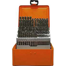 Cassette de forets Projahn, HSS-R, 91 pièces, Ø 1–10 mm / par pas de 0,1 mm