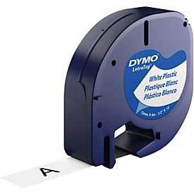 Cassette de ruban pour titreuses Letra Tag DYMO®, plastique, 12 mm, blanc