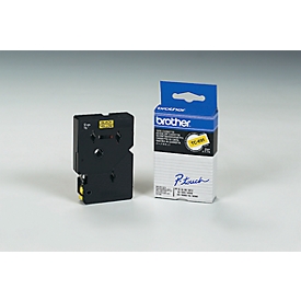 Cassette de ruban pour titreuses TC-691 Brother, 9 mm de largeur, jaune/noir