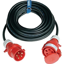 CEE-verlengstuk 16 A 400 V 10 m H07RN-F 5x2,5 mm2 zwart IP44