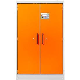 Cemo armoire de sécurité type 90 PROline 12/20, portes à fermeture automatique, L 1200 x P 600 x H 1950 mm, 33 litres, gris/orange