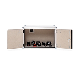 CEMO batterijopslagkast, brandwerendheid F60, met rookmelder, afsluitbaar, zonder stroomaansluiting & zonder ventilatie, B 800 x D 600 x H 520 mm